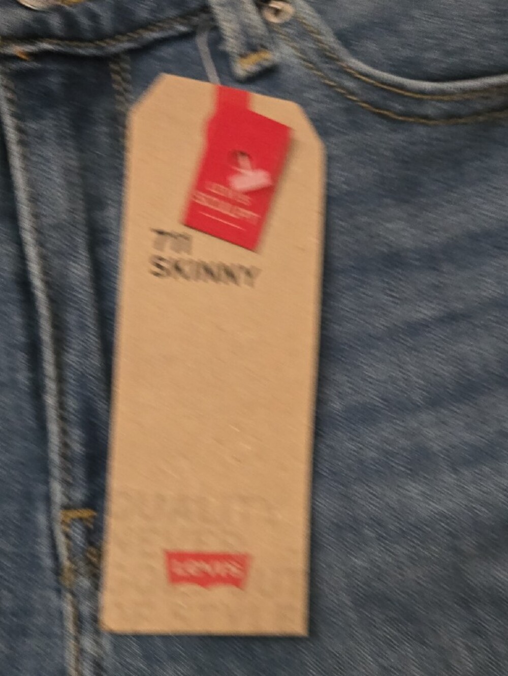 Levi's 711 Skinny Jeans in Blue Denim NWT SIZE 31/28 10 SHORT - Picture 5 of 7